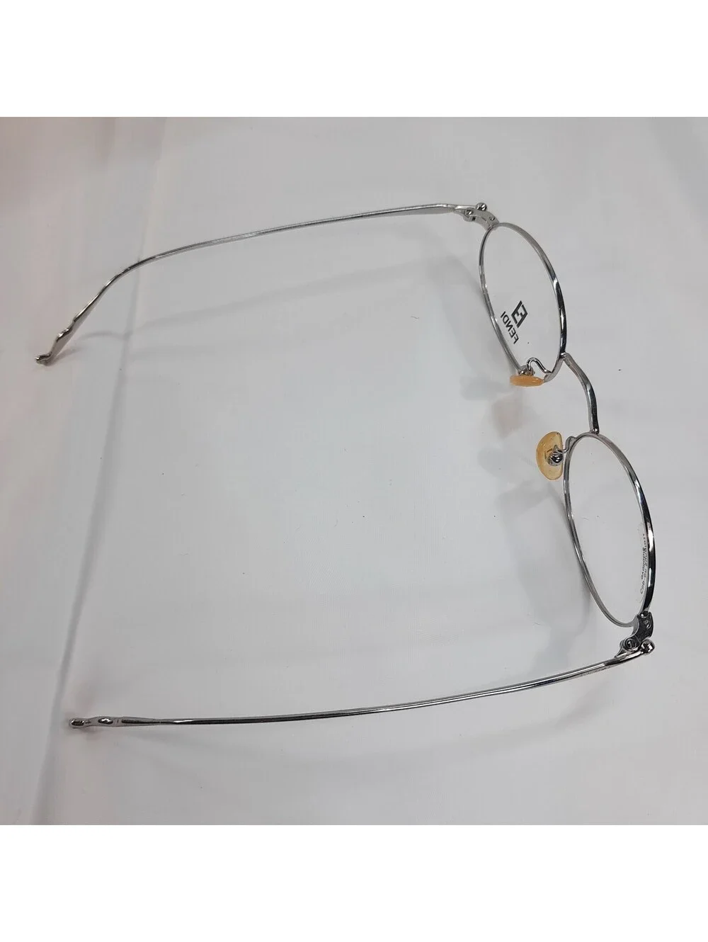 Fendi Eyeglasses Eye Glasses Frames F512 palladium Italy 46-19-130 oval silver
